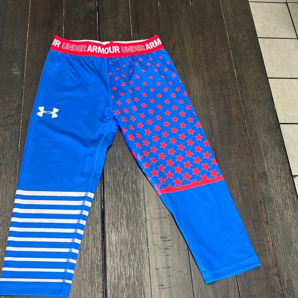 Youth large Under armour American leggings 3/4 length